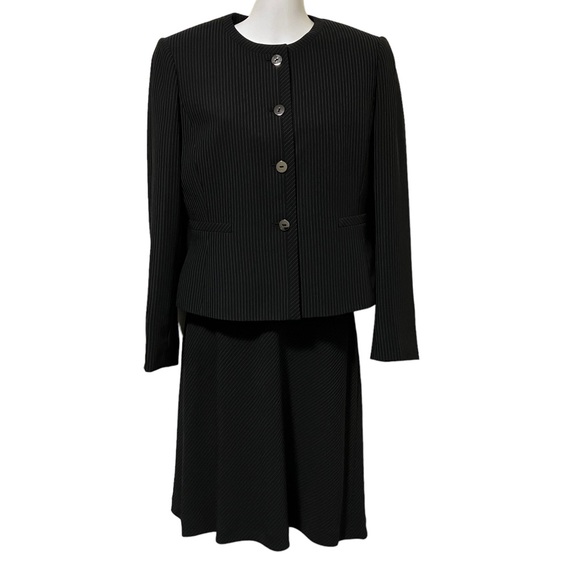 Tahari Dresses & Skirts - Tahari Arthur S. Levine Black Pinstripe Skirt Suit Set